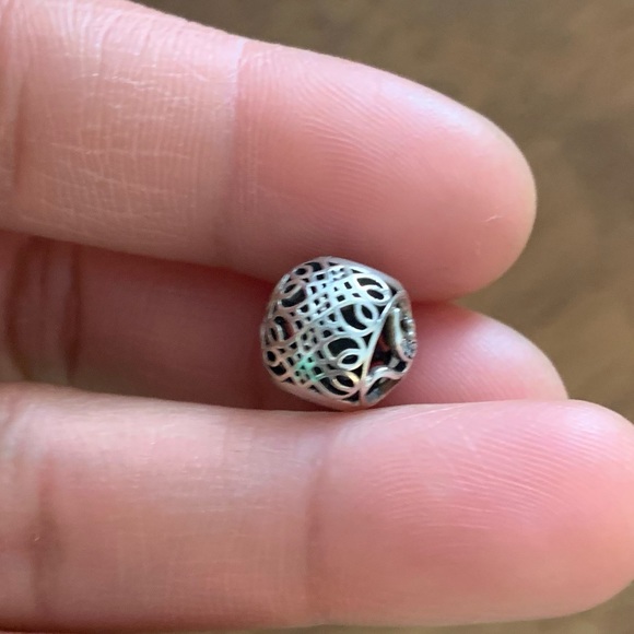 Retired Pandora Vintage K Charm - Silver Bead Alphabet - Picture 4 of 7